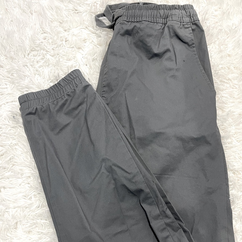 Grey windbreaker jogger pants